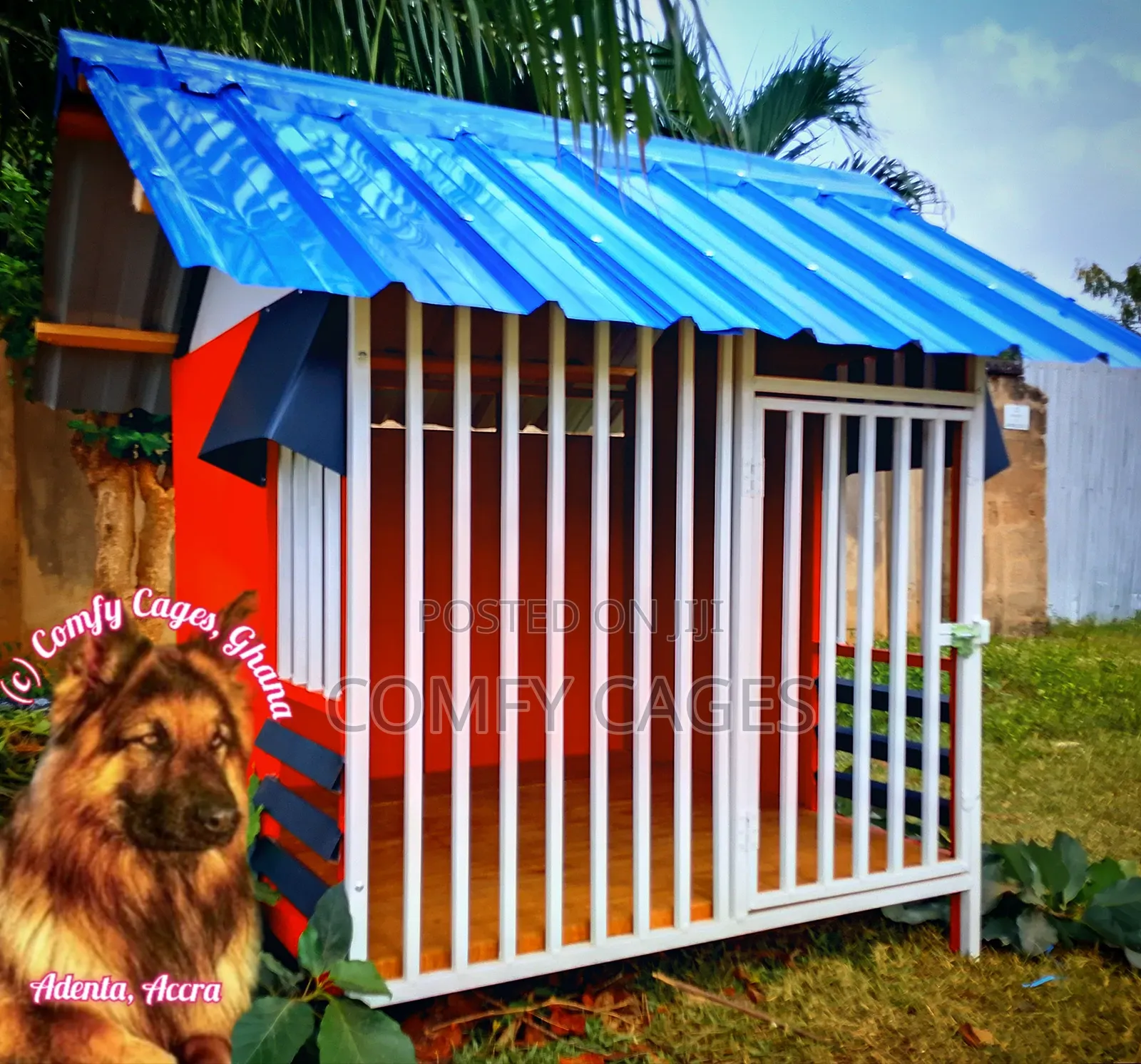 Large Solid Galvanized Steel Comfy Security Dog Cage