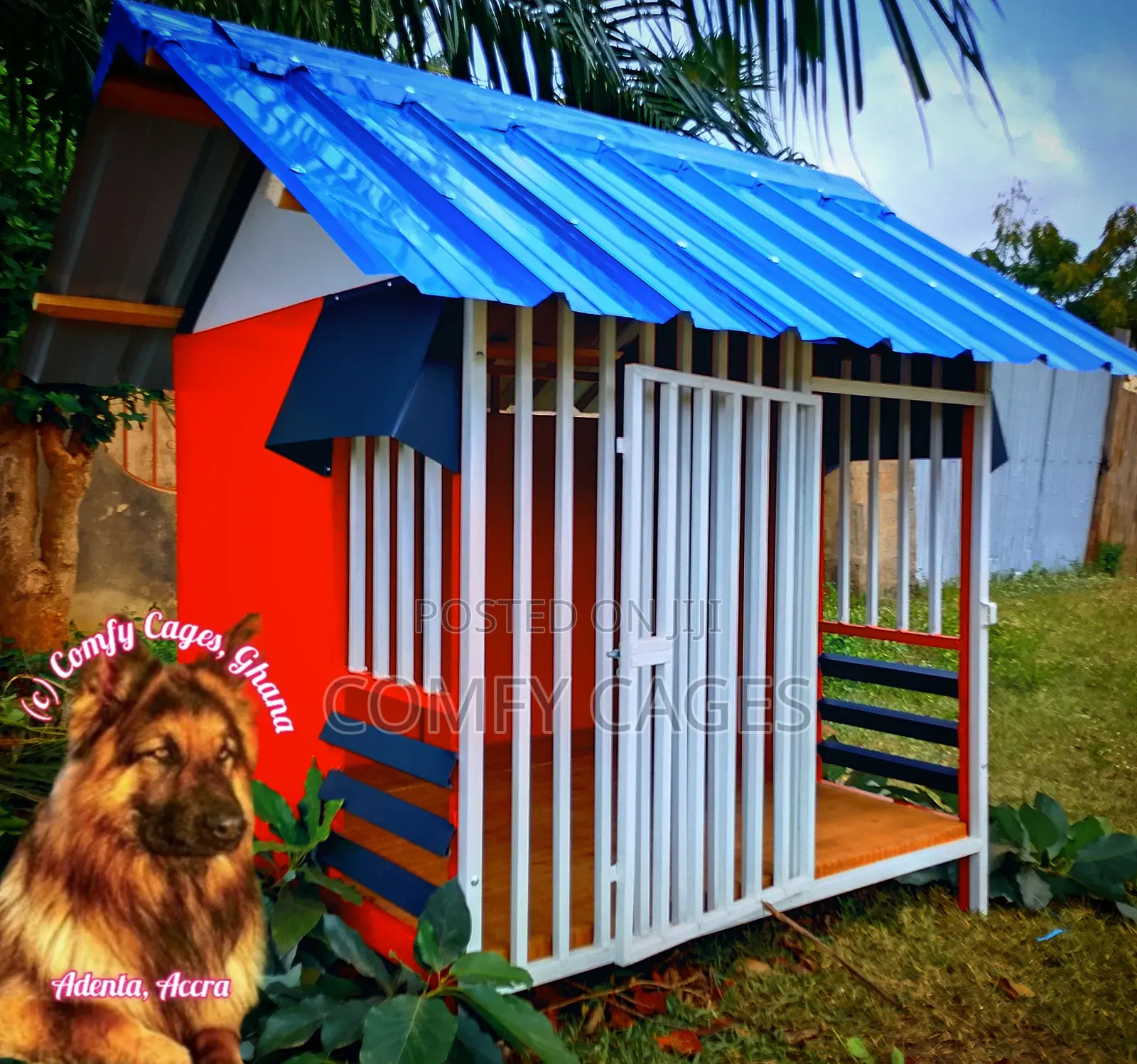 Large Solid Galvanized Steel Comfy Security Dog Cage