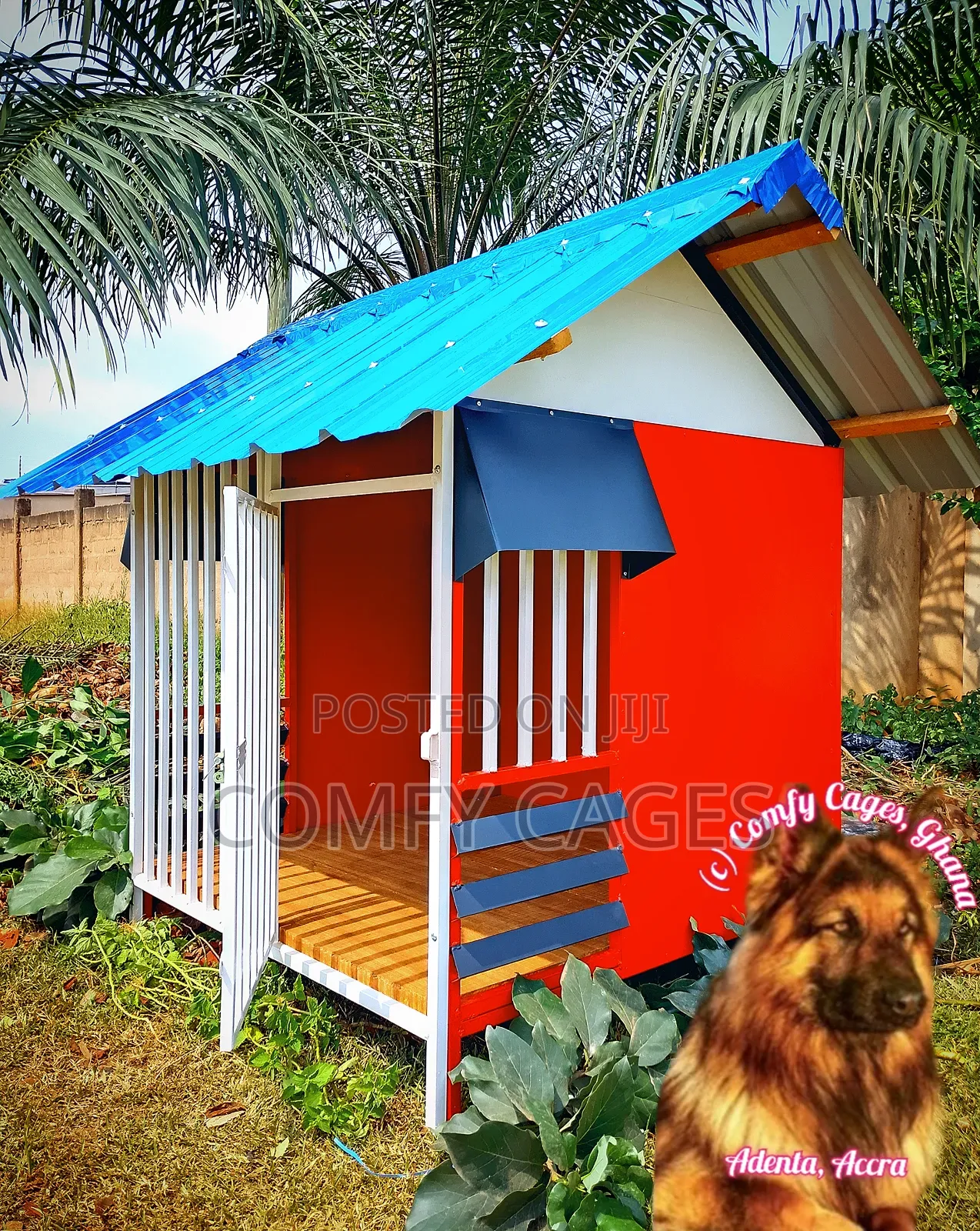 Large Solid Galvanized Steel Comfy Security Dog Cage