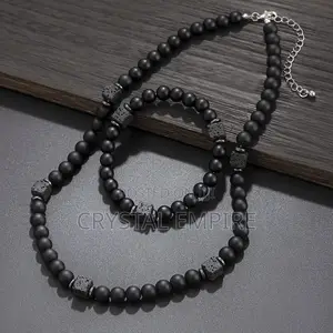 Black Beaded Necklace