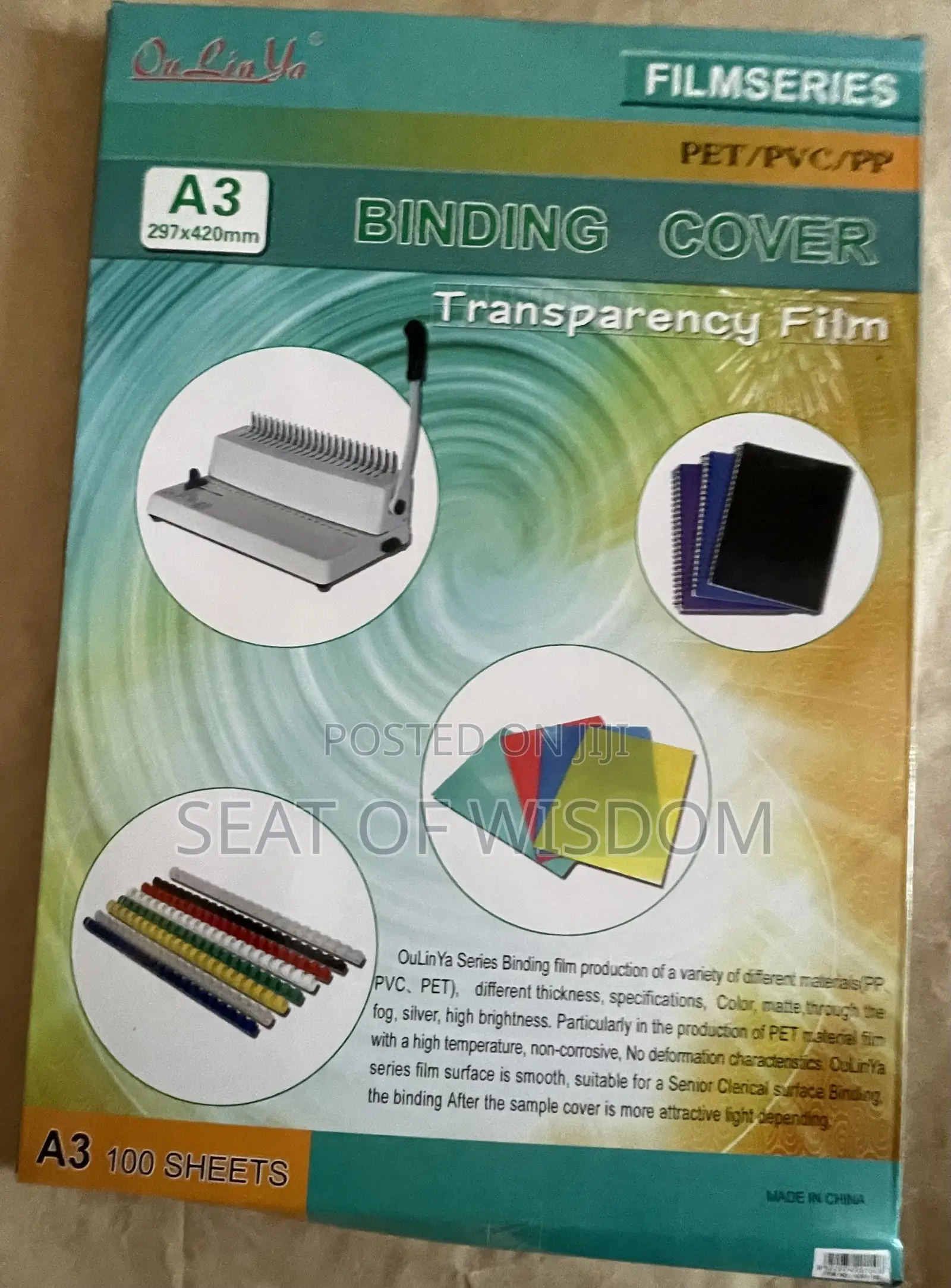 A3 PVC Binding Cover