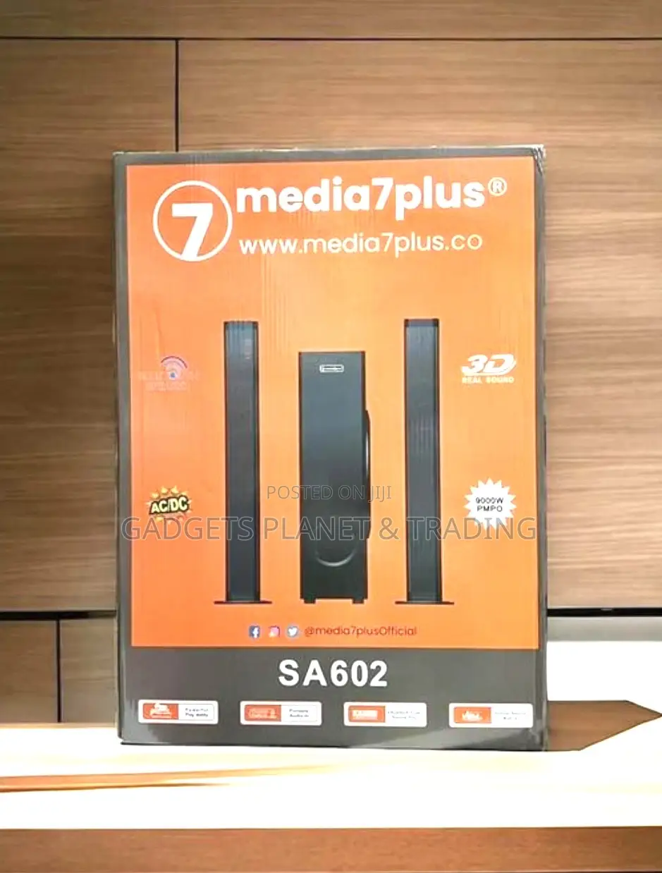 Media7plus Super Bass Bluetooth Sound Bar Woofer Set - 60w