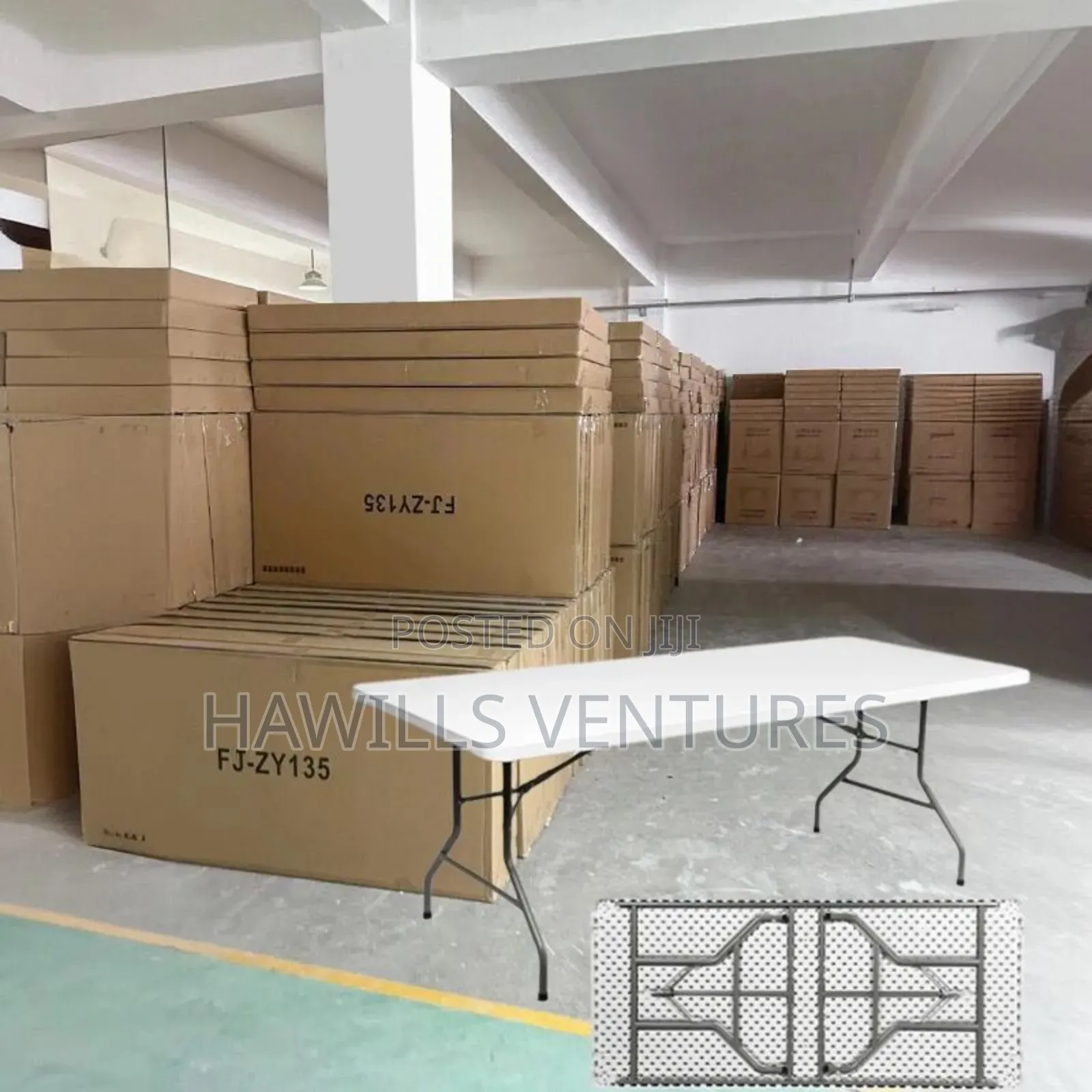 White Foldable Table
