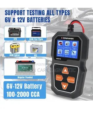 Konnwei Kw208 8v-12v Car, Solar Battery Tester
