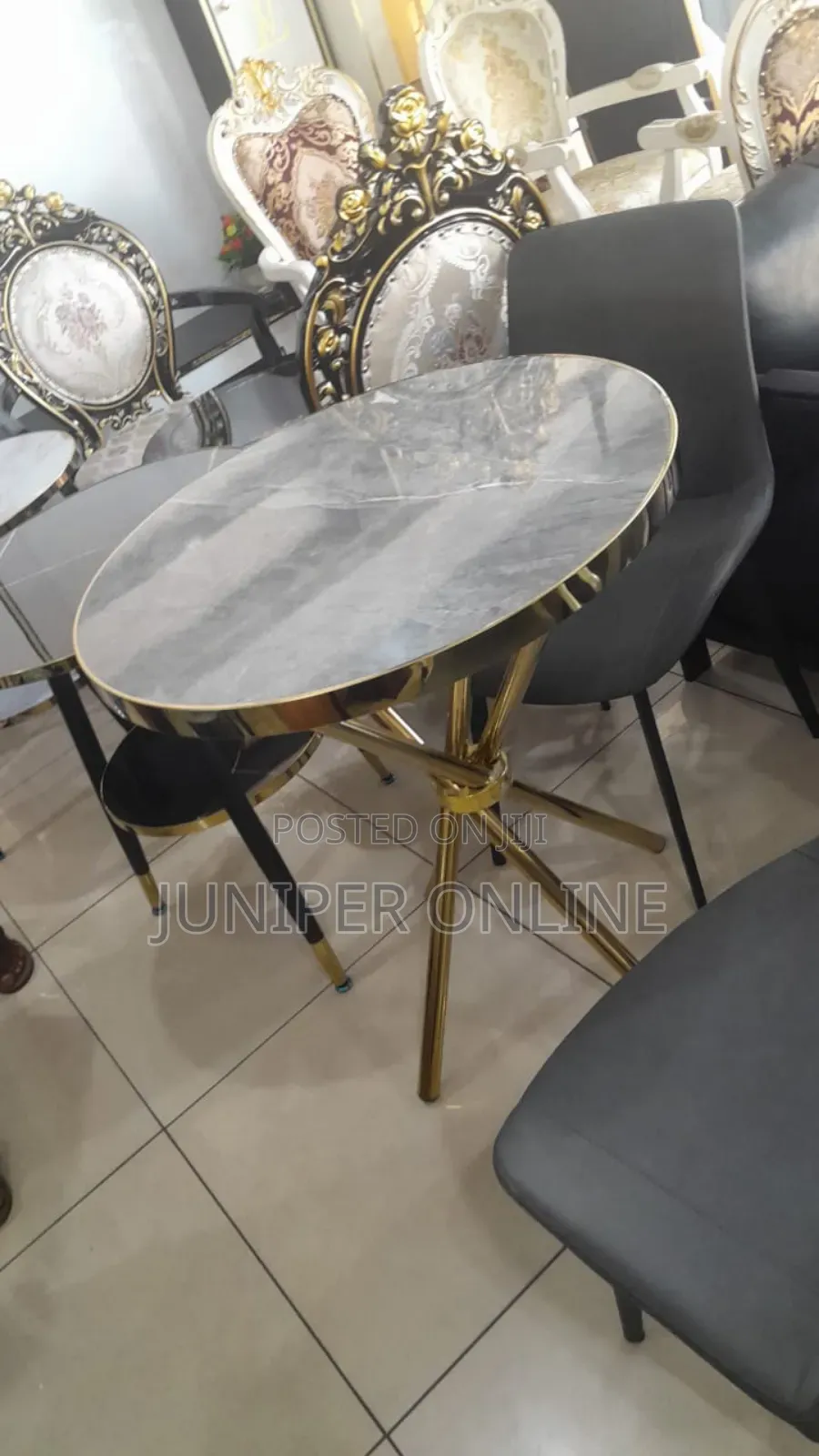 Coffee Table Gold Brown Vi ( Eatery Set)