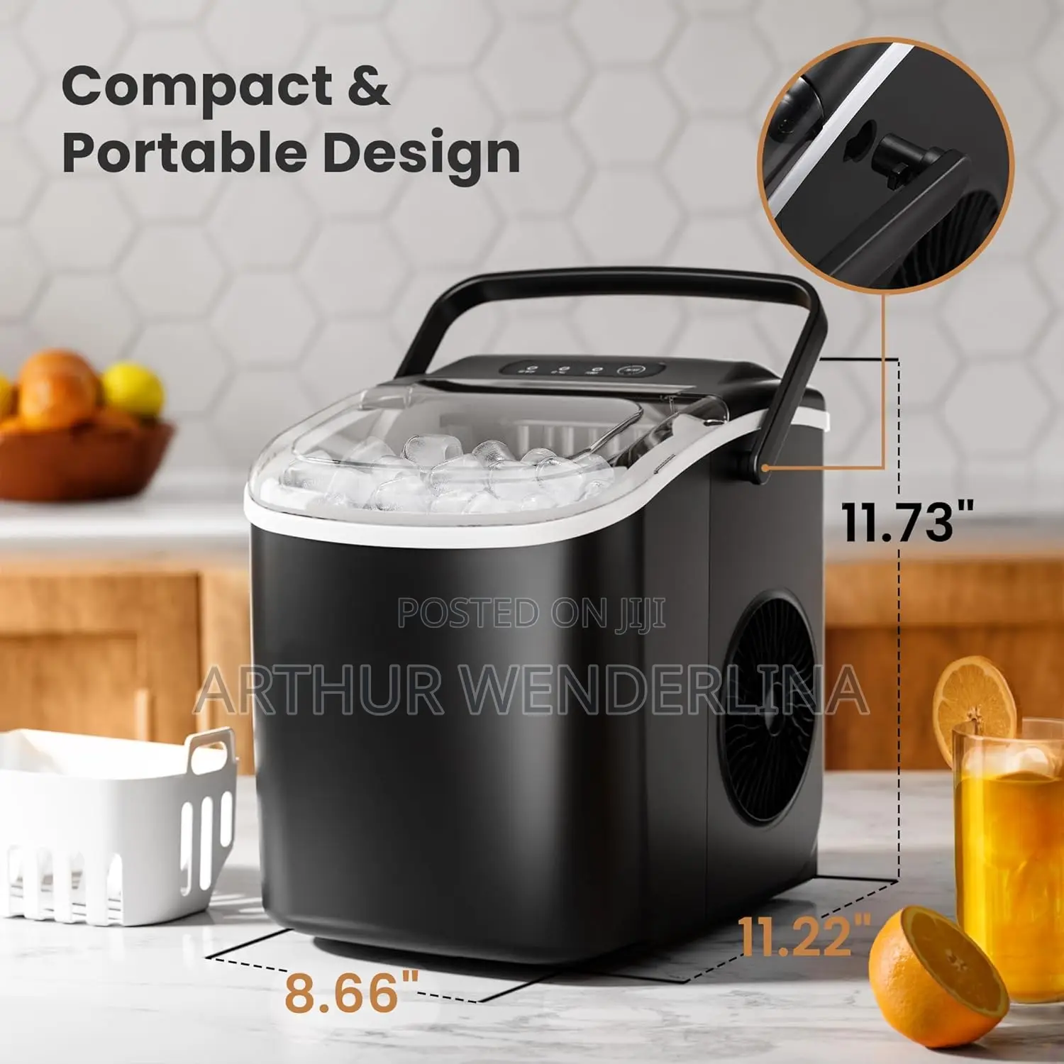 Hoffman`S Portable Ice Machine1.5L Ice Making
