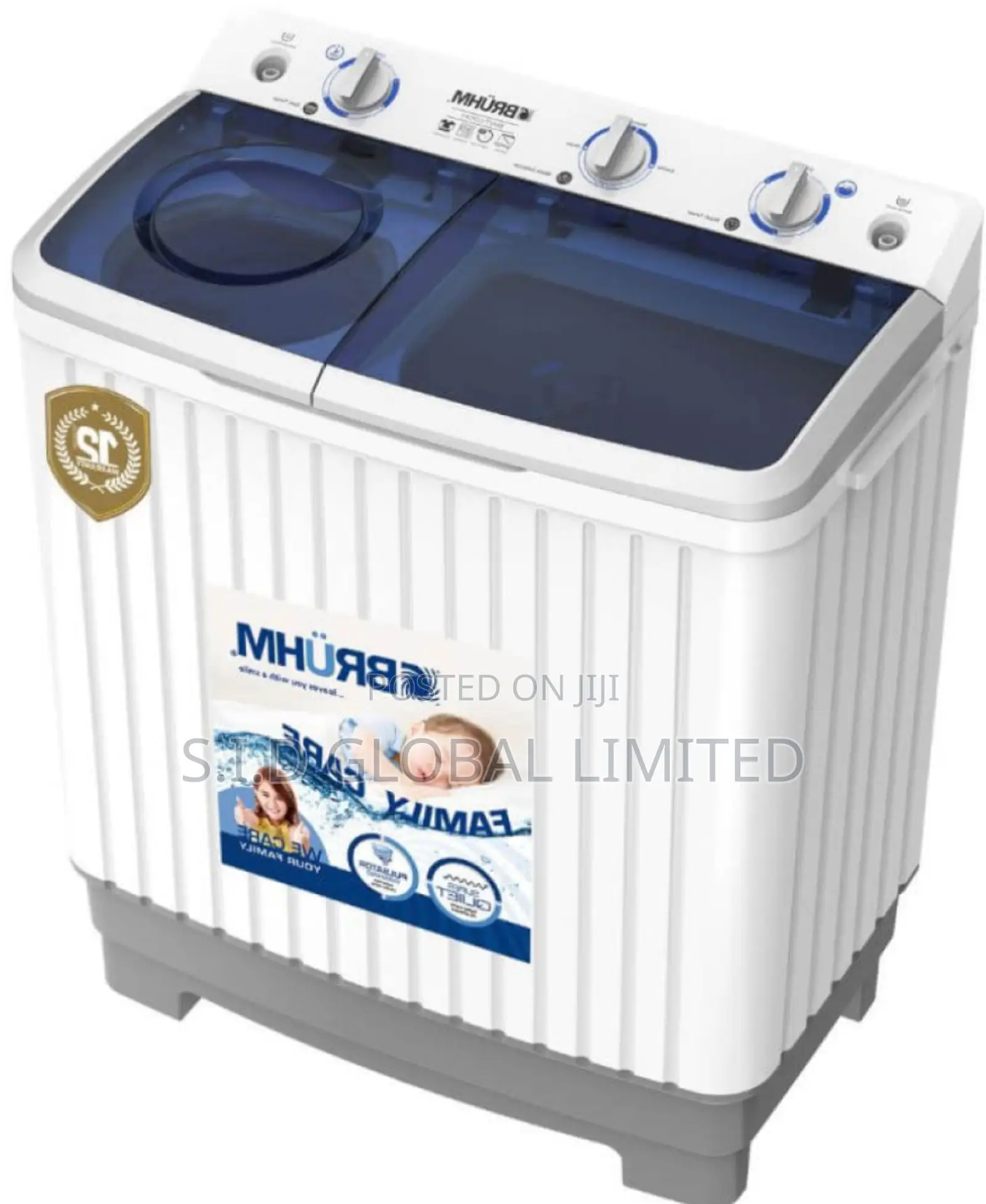 Magic Cleaning With Bruhm 7kg Twin Tub Top Load Washing Mach
