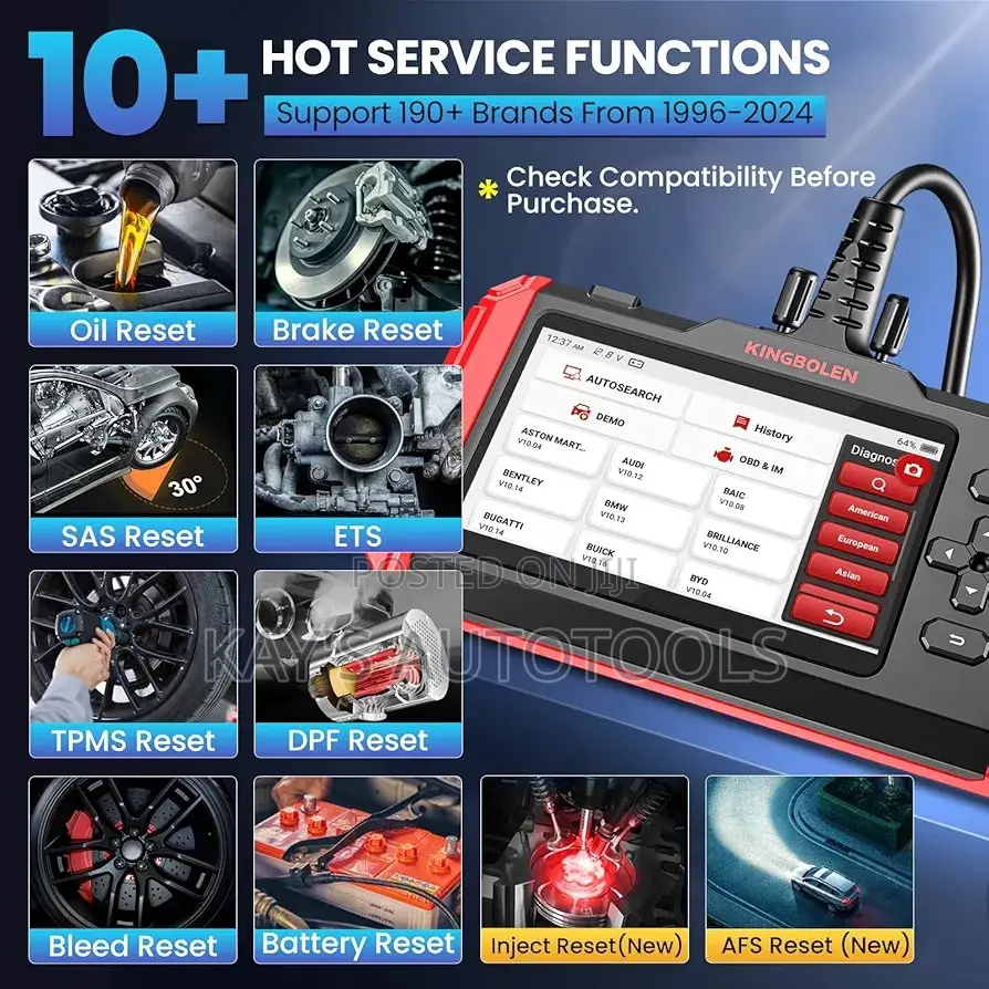 Kingbolen S600 4system 10 Resets Car Scanner Free Updates