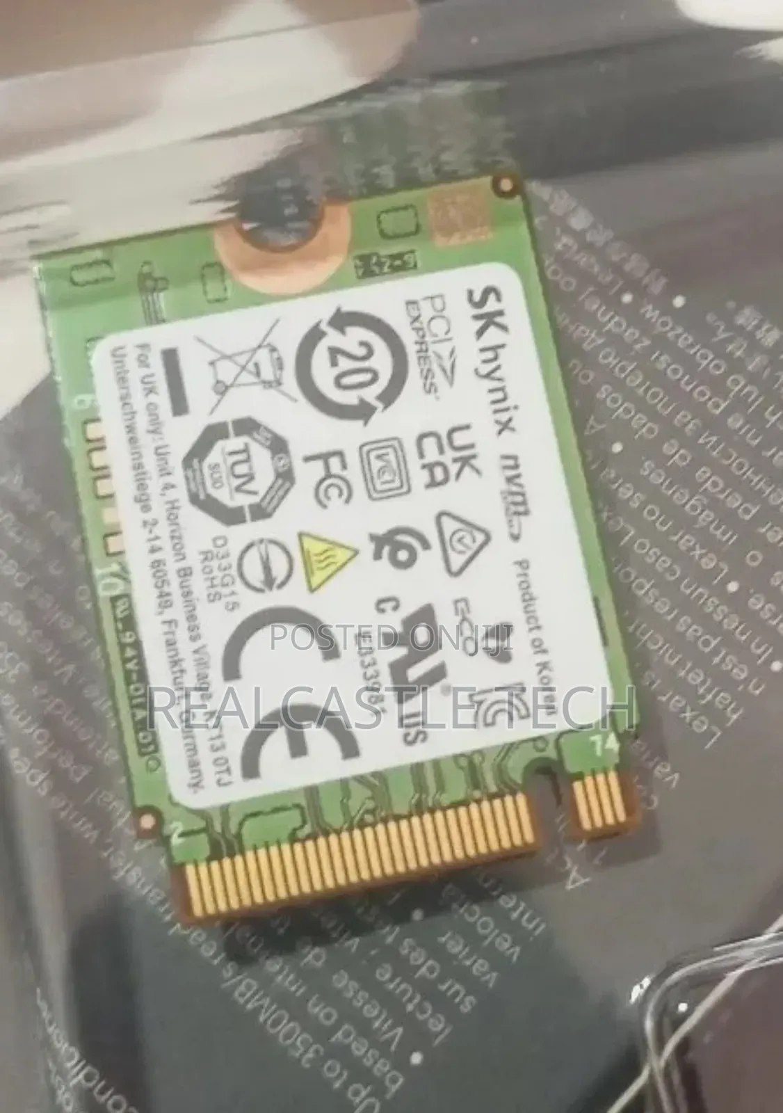 Skhynix 256GB Nvme Pcie M.2 30mm SSD