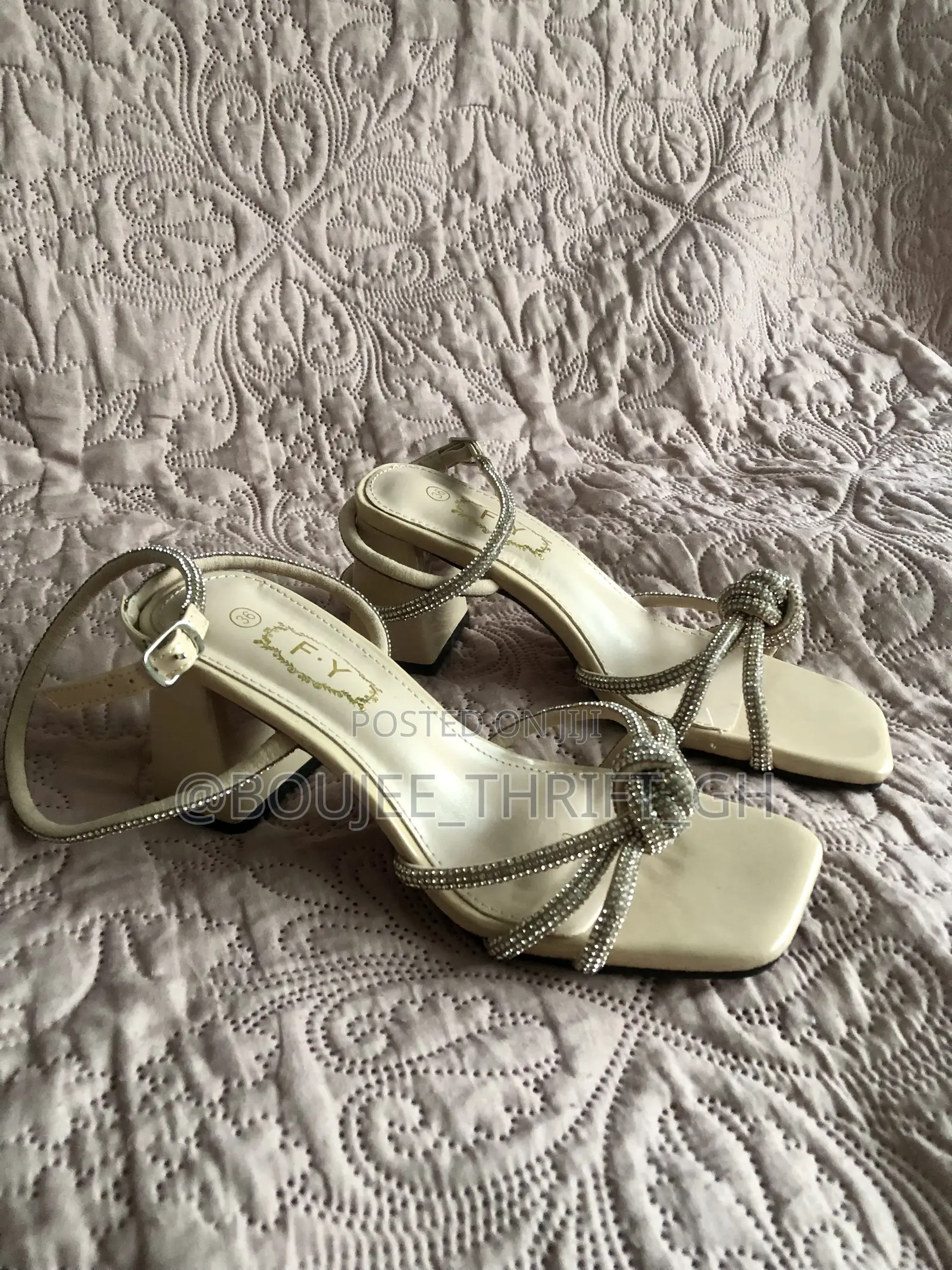 Nude Block Sandal Heel