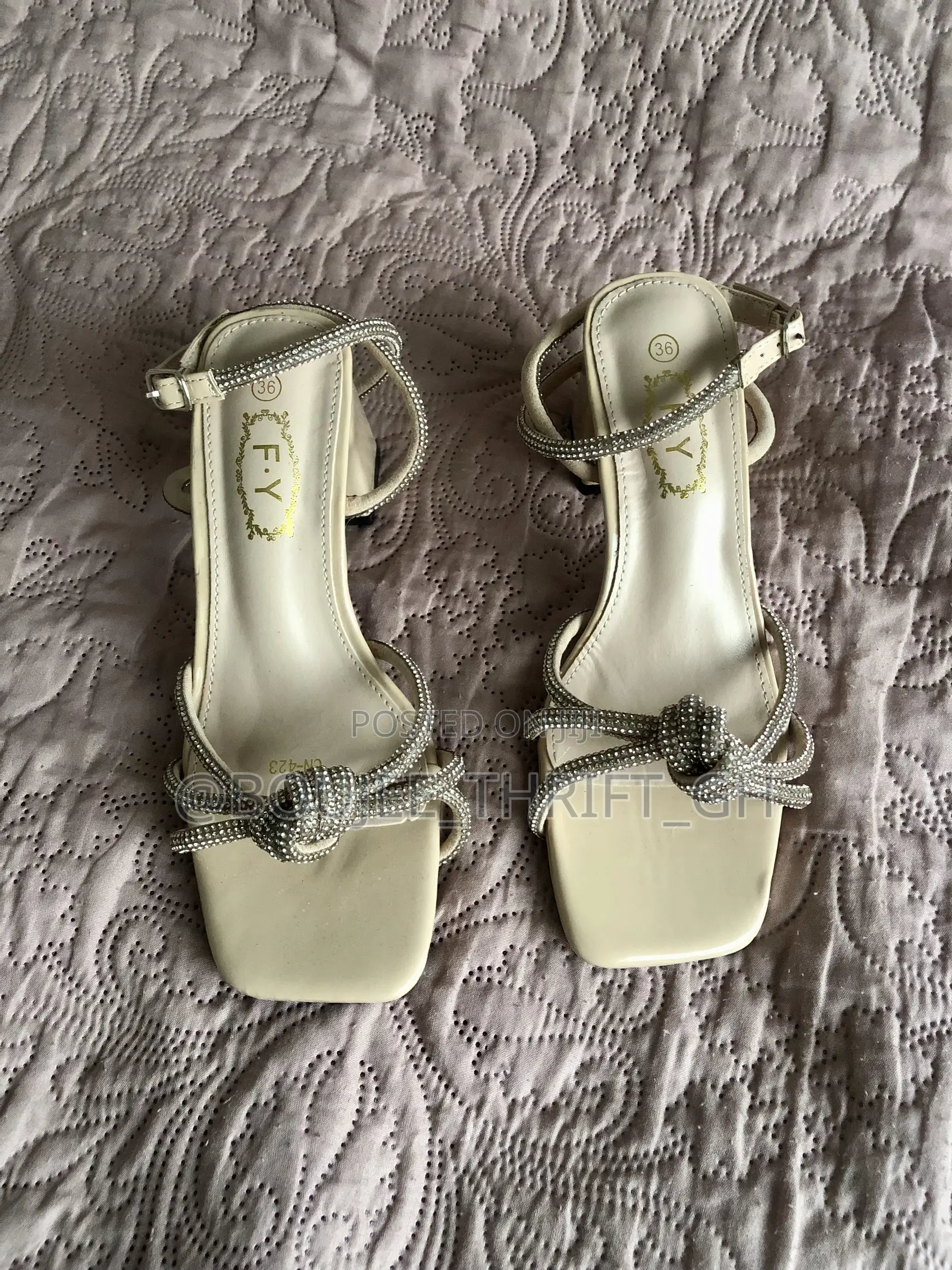 Nude Block Sandal Heel