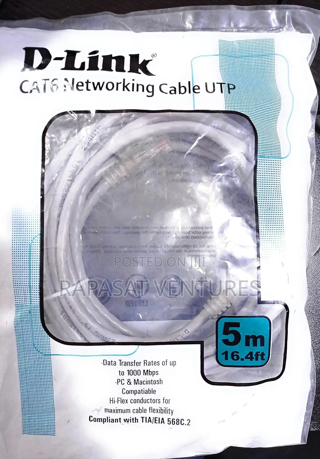 D-Link CAT6 Patch Cable (5m, 16ft)