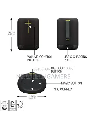 Ultimate Ears EPICBOOM, Portable Wireless Bluetooth Speaker,