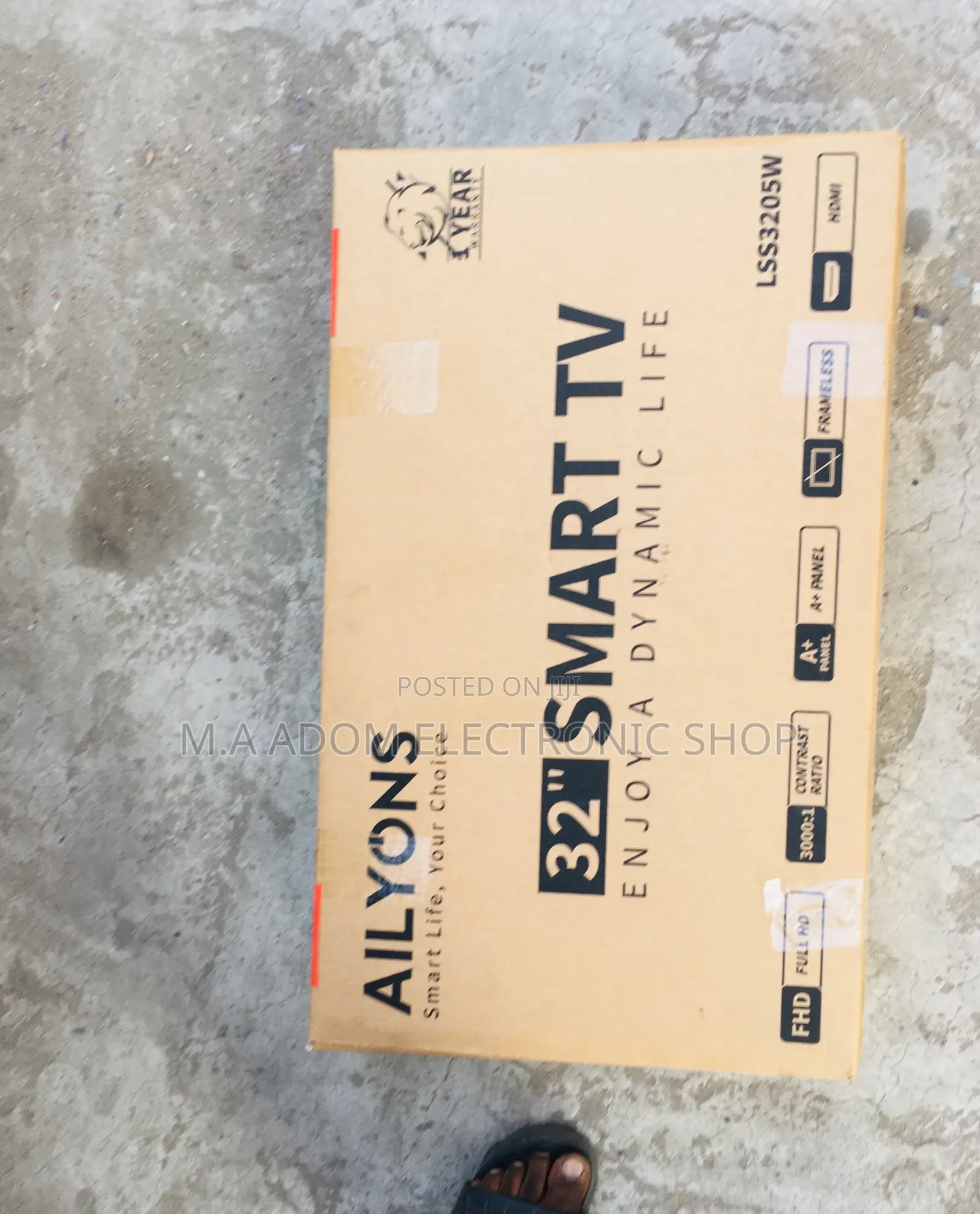 Fresh in Box Ailyons 32 Inch Full HD Smart Television.