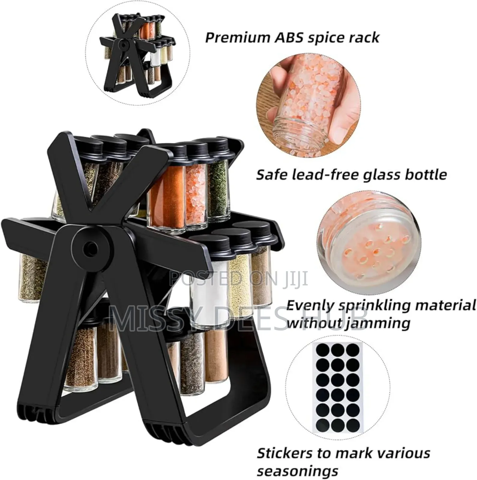 18 Jars Rotating Spice Rack