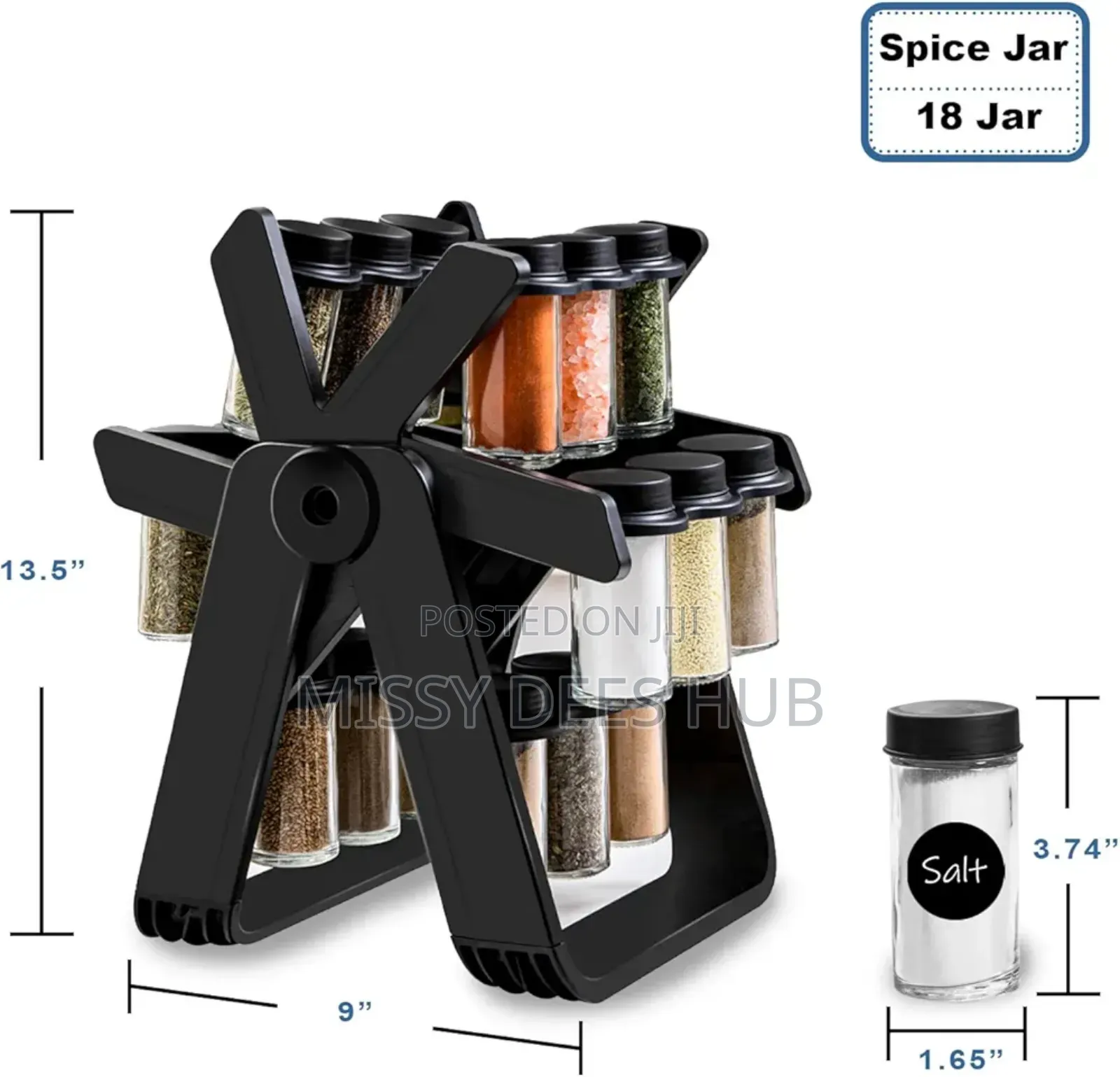 18 Jars Rotating Spice Rack