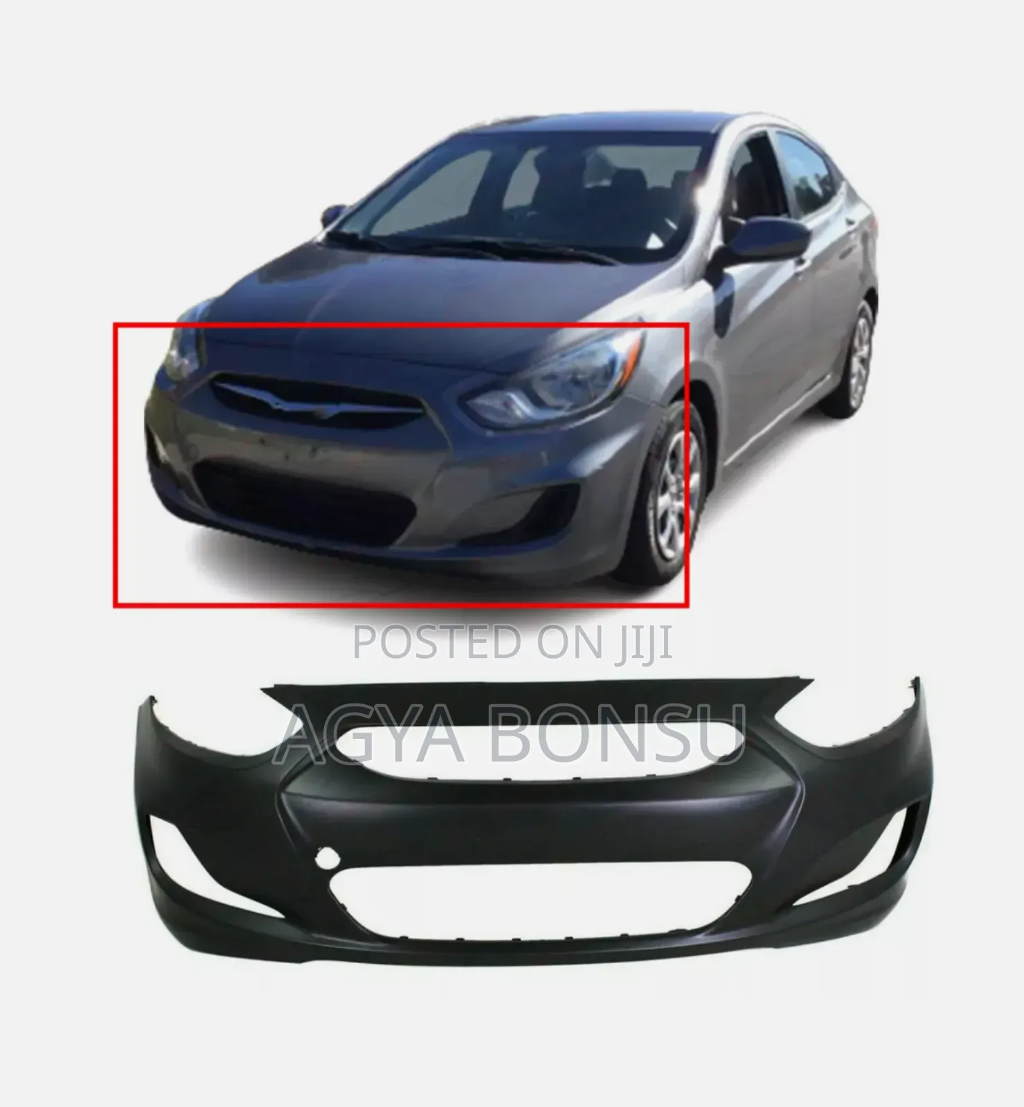 2012 13 14 2016 Hyundai Accent Front Bumper