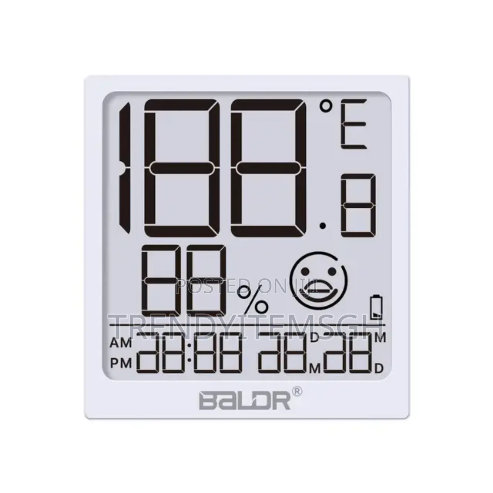 Digital LCD Thermometer Hydrometer Humidity Meter Clock