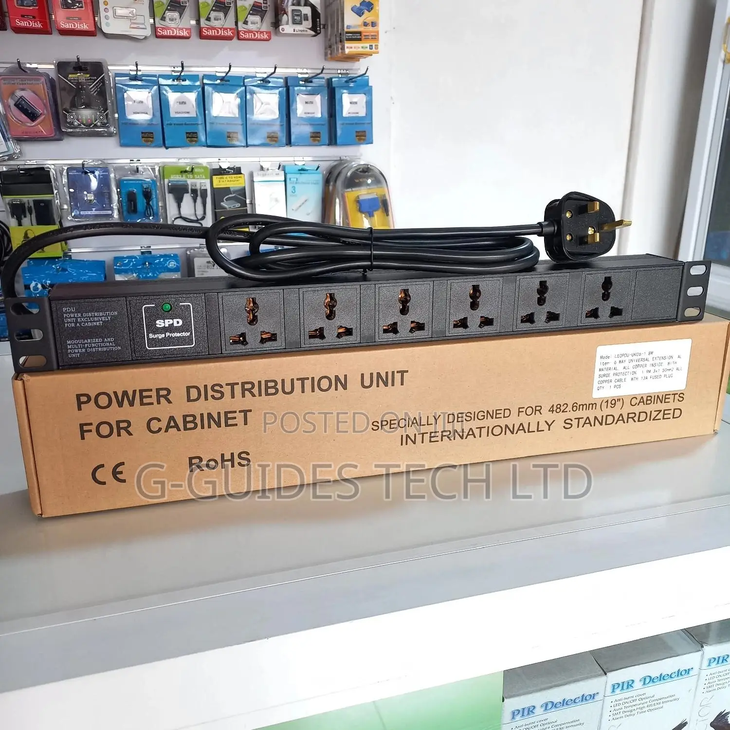 6way Pdu Extension Board With Surge Protector