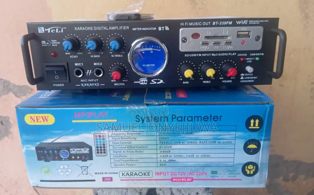 AV-339 Karaoke Audio Amplifier With Bluetooth