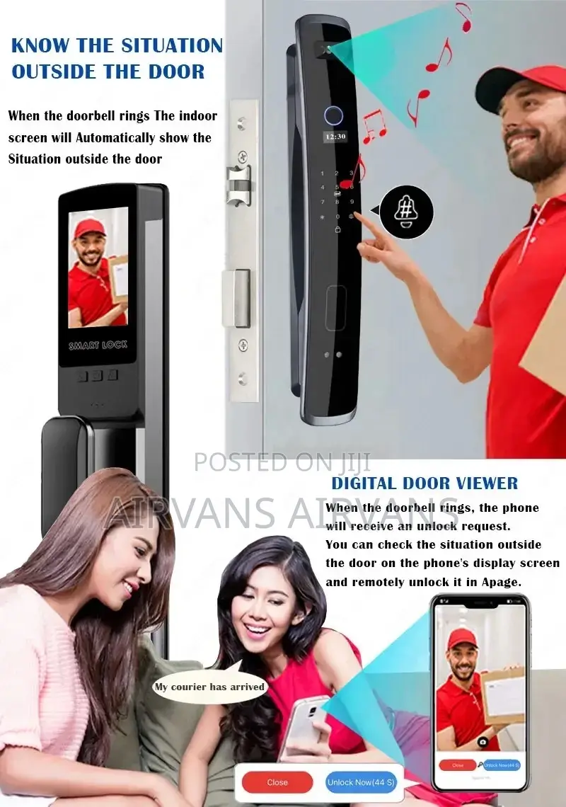Smart Lock(Fingerprint,Key,Card,Pword,Face Recognition,App)