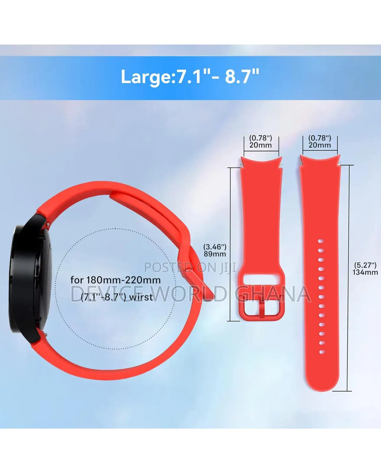 Tinotec Silicone Strap for Samsung Galaxy Watches