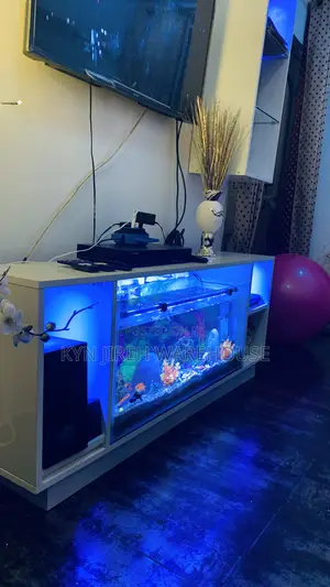 Tv Stand Aquarium With 10 Fishes