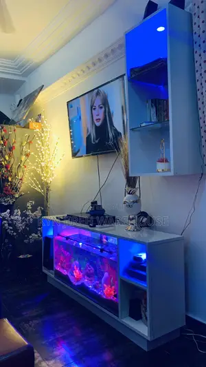Debbie’S Tv Stand Aquarium With 10 Live Fishes