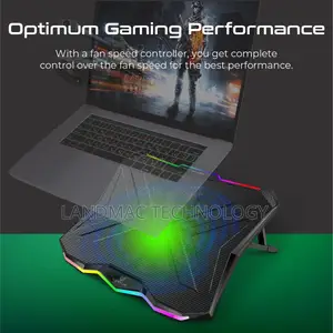 Vertux Quiet Cooling Laptop Stand With Rainbow LED Lights