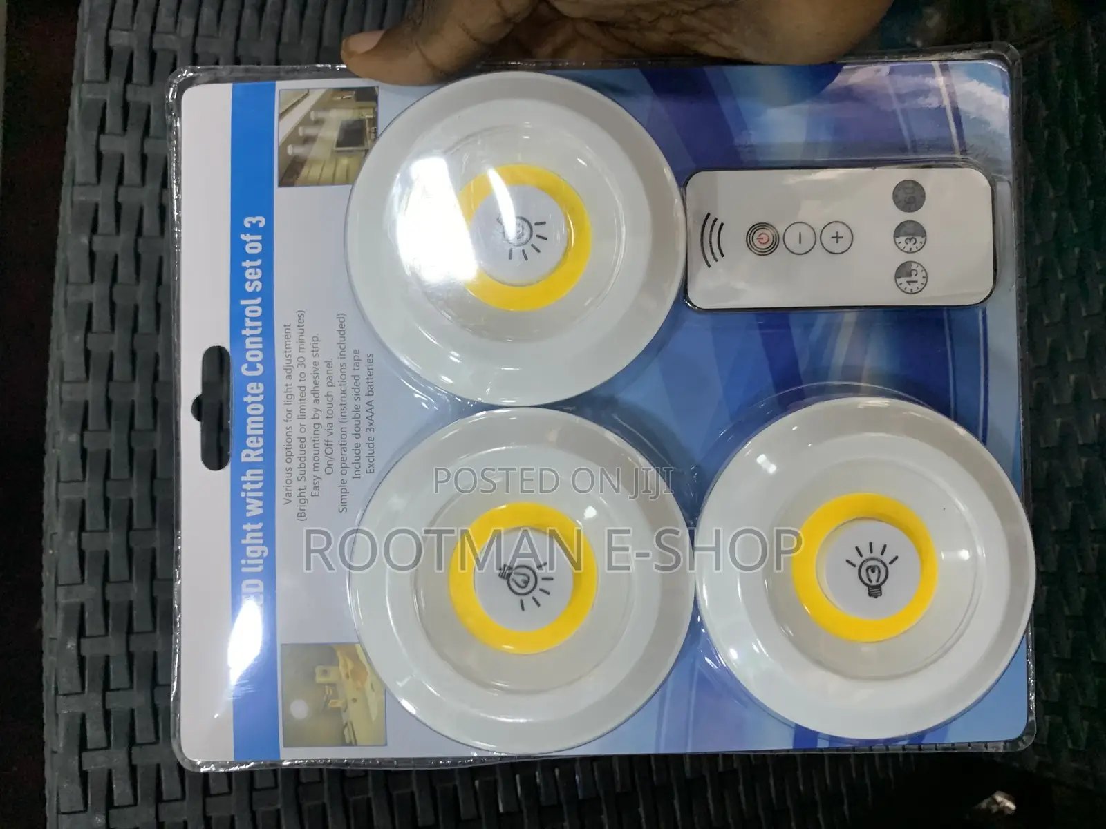 LED Light With Remote Control Set of 3