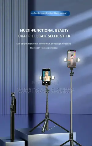 High Quality Aluminum Alloy LED Telescoping Selfie Stick