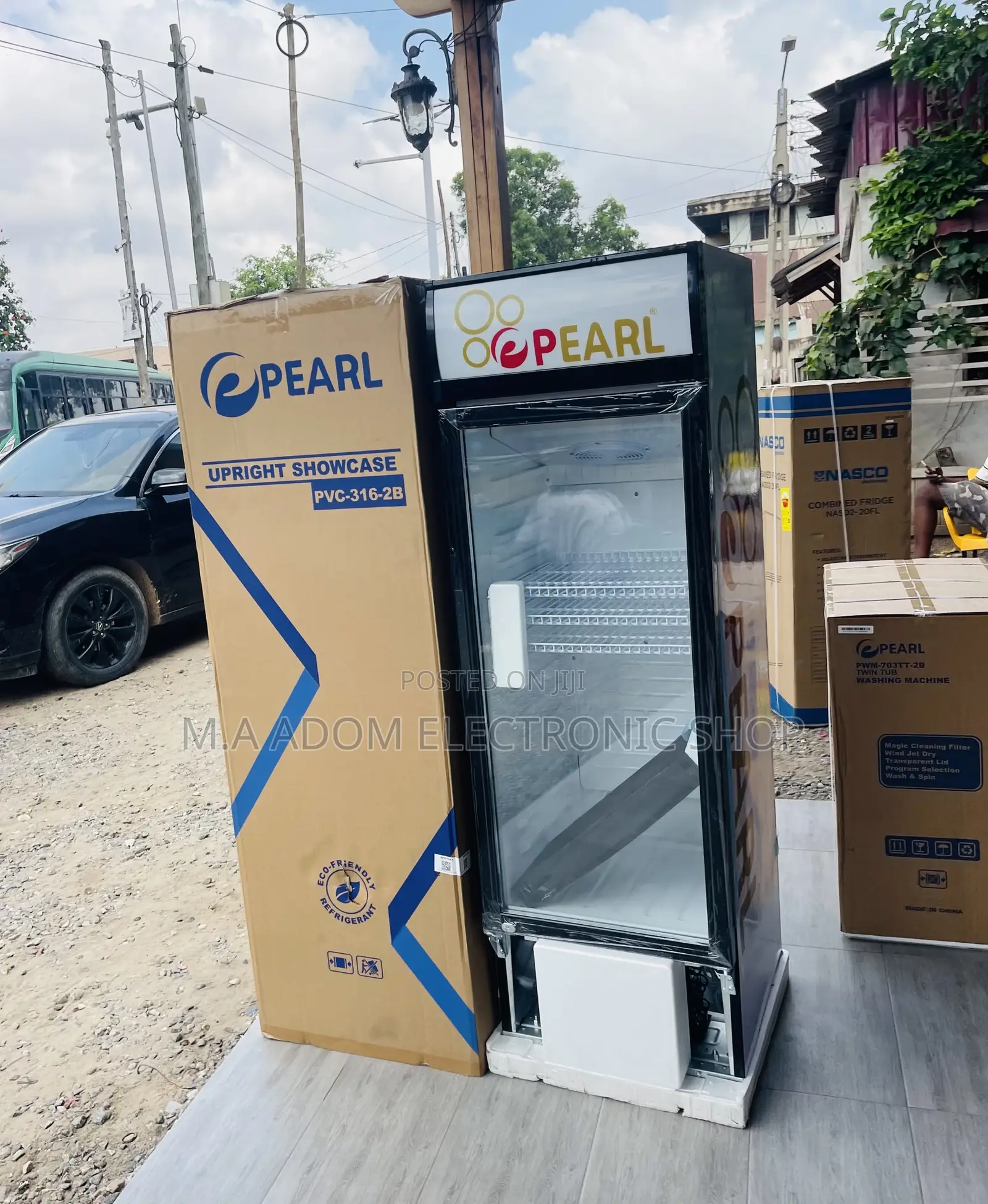 Energy Saving Pearl PVC-316-2b 1 Door Display Fridge.