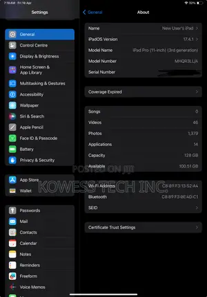 Apple iPad Pro 11 (2021) 128 GB Gray