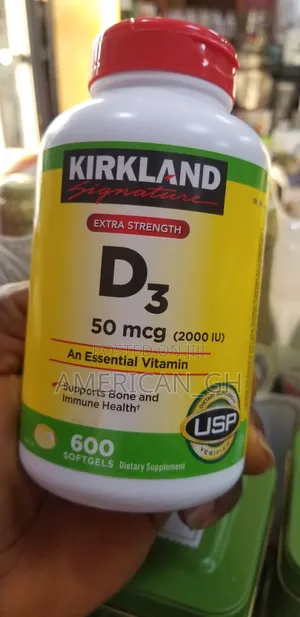 Kirkland Signature Extra Strength D3 50 McG, 600 Softgels