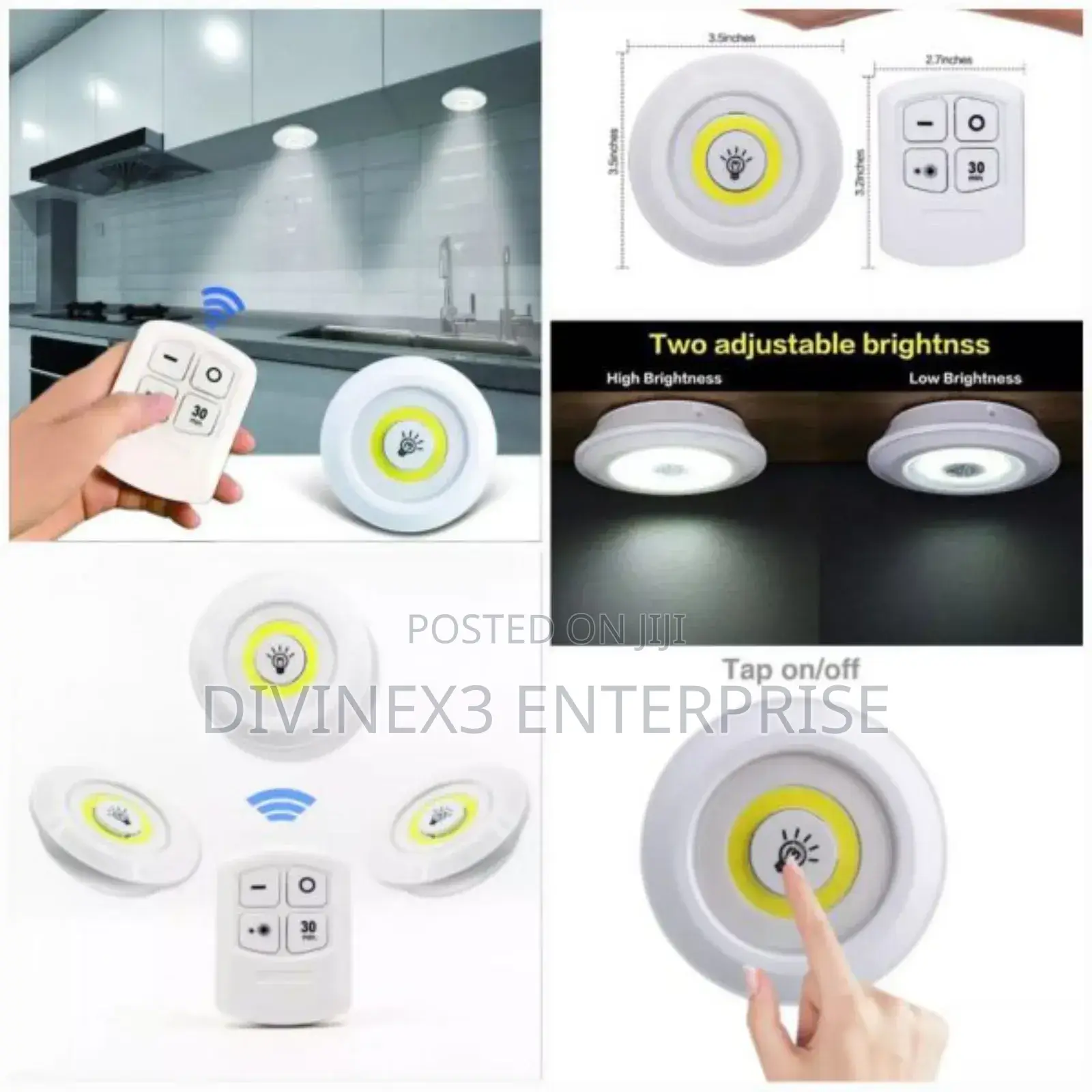 Led Light With Remote Control - Set Of 3