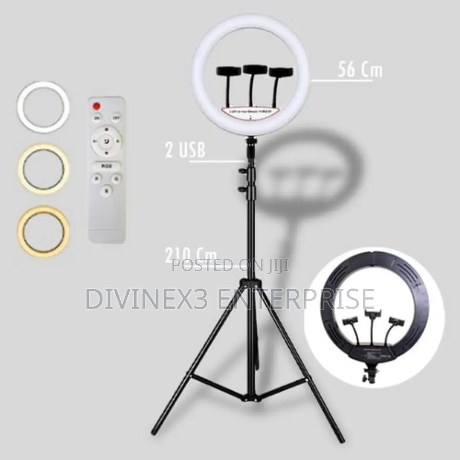 LJJ-22 56cm 22 Inch Ring Light With Tripod Stand