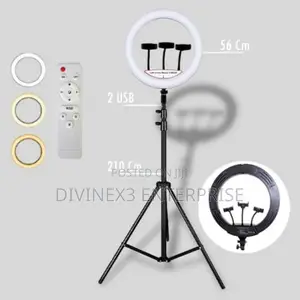 LJJ-22 56cm 22 Inch Ring Light With Tripod Stand