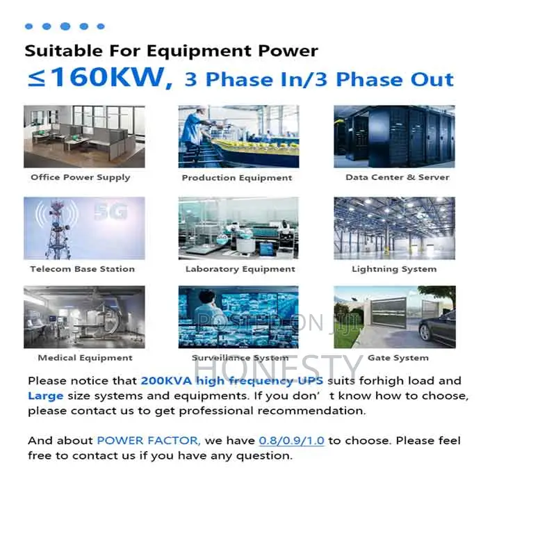 Cwups 160kva/128kw 3phase Ups Backup Power Supply for Medica