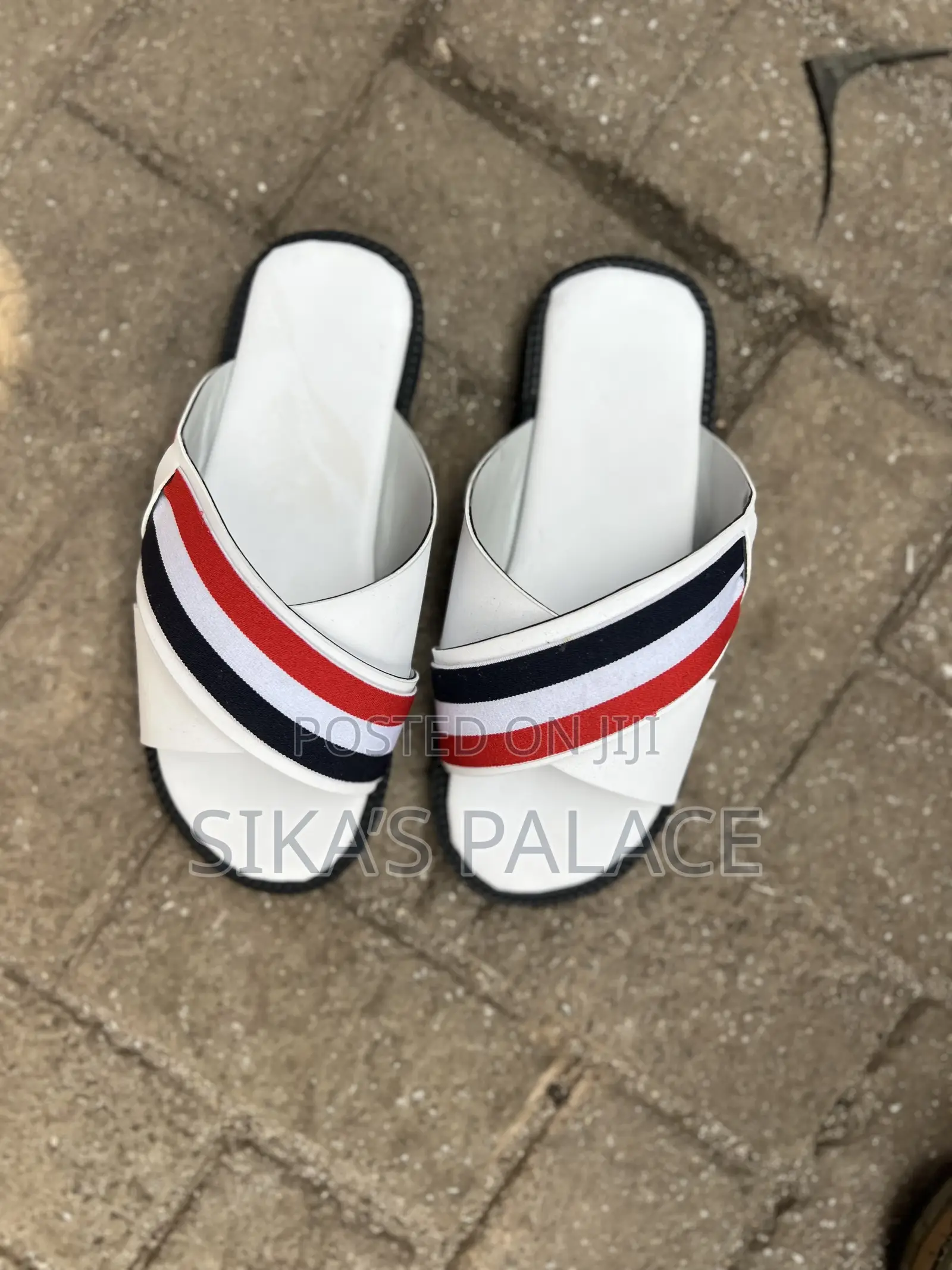 American White Design Slippers
