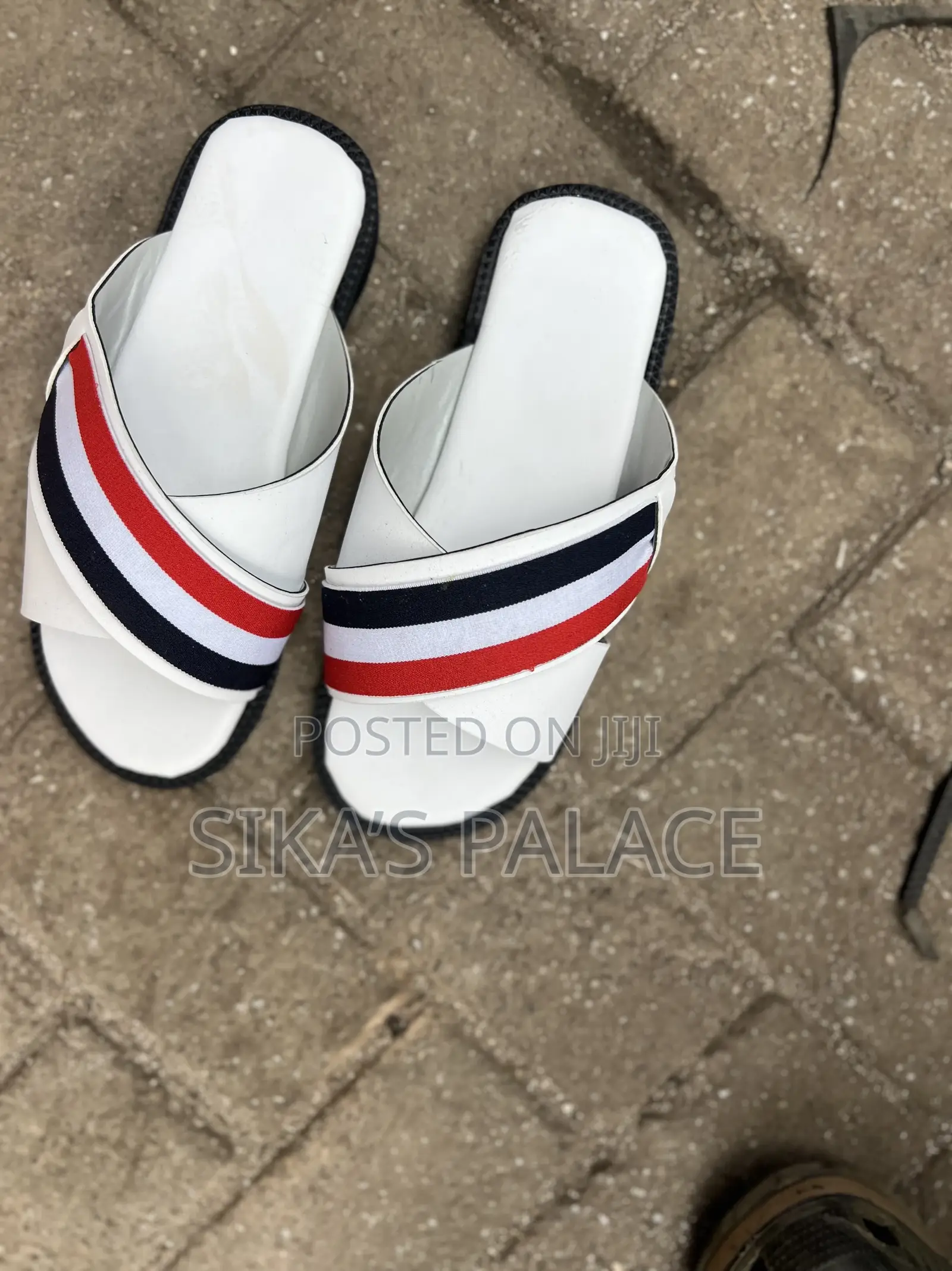 American White Design Slippers