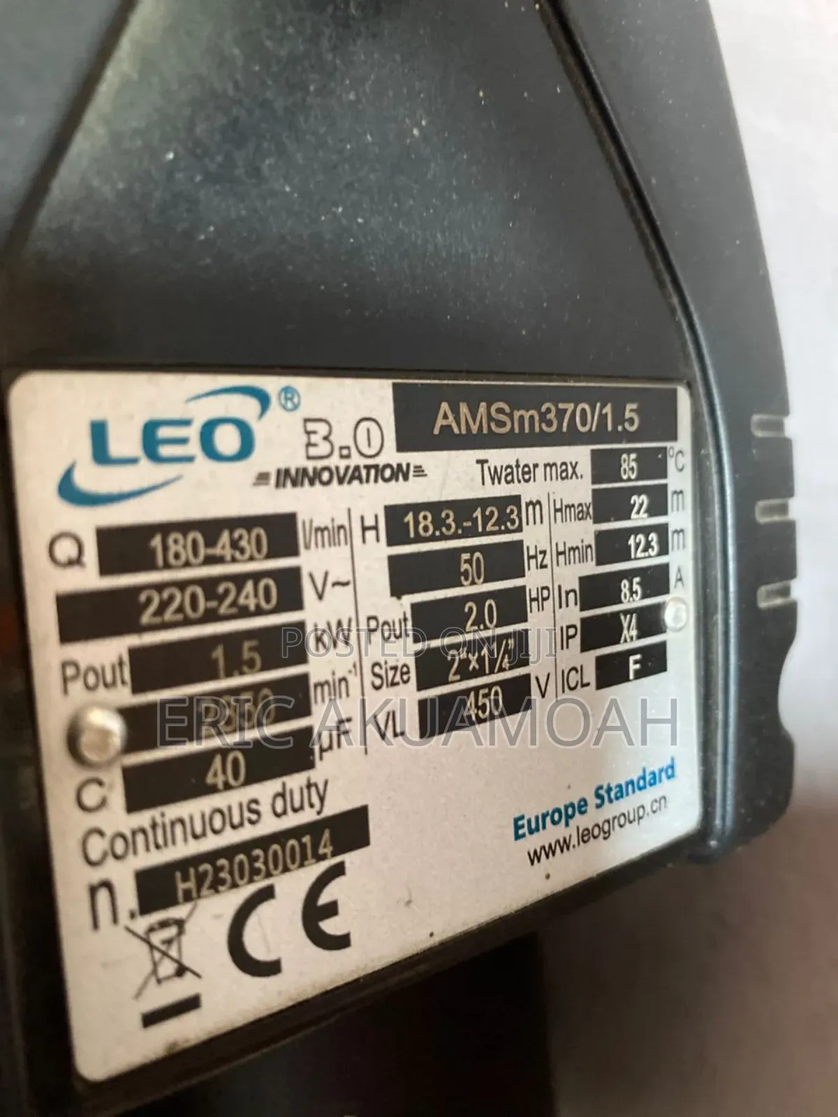 Leo 2.0hp Stainless Pump