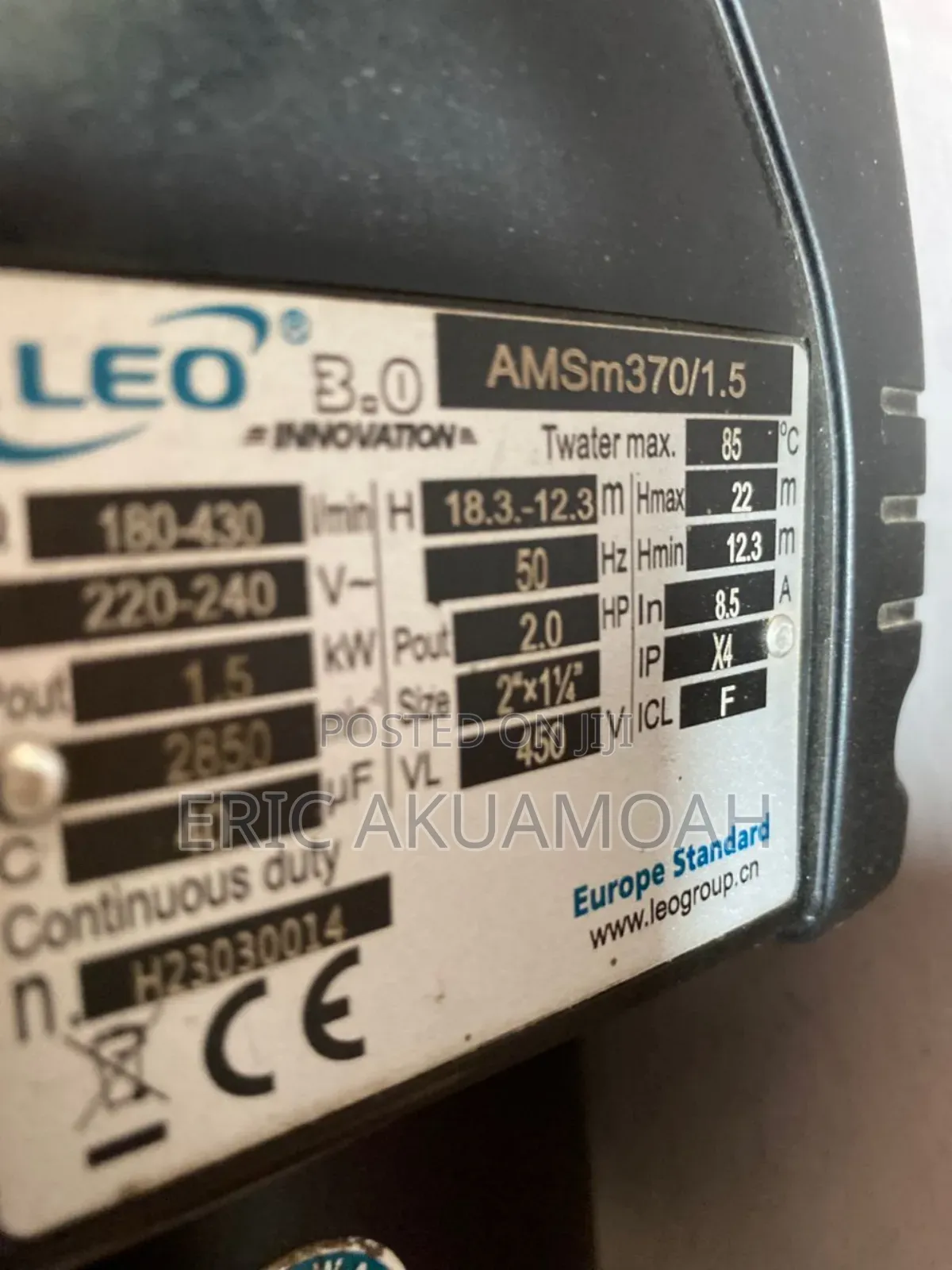 Leo 2.0hp Stainless Pump