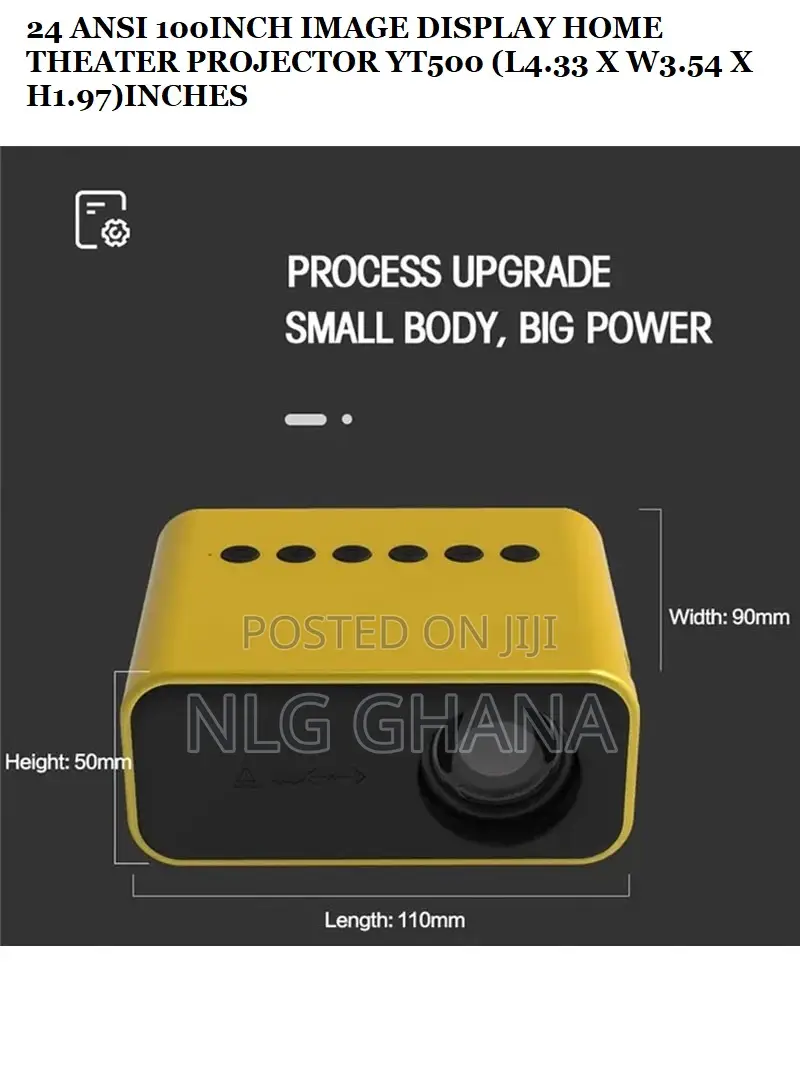24 Ansi 100inch Image Display Home Theater Projector Yt500