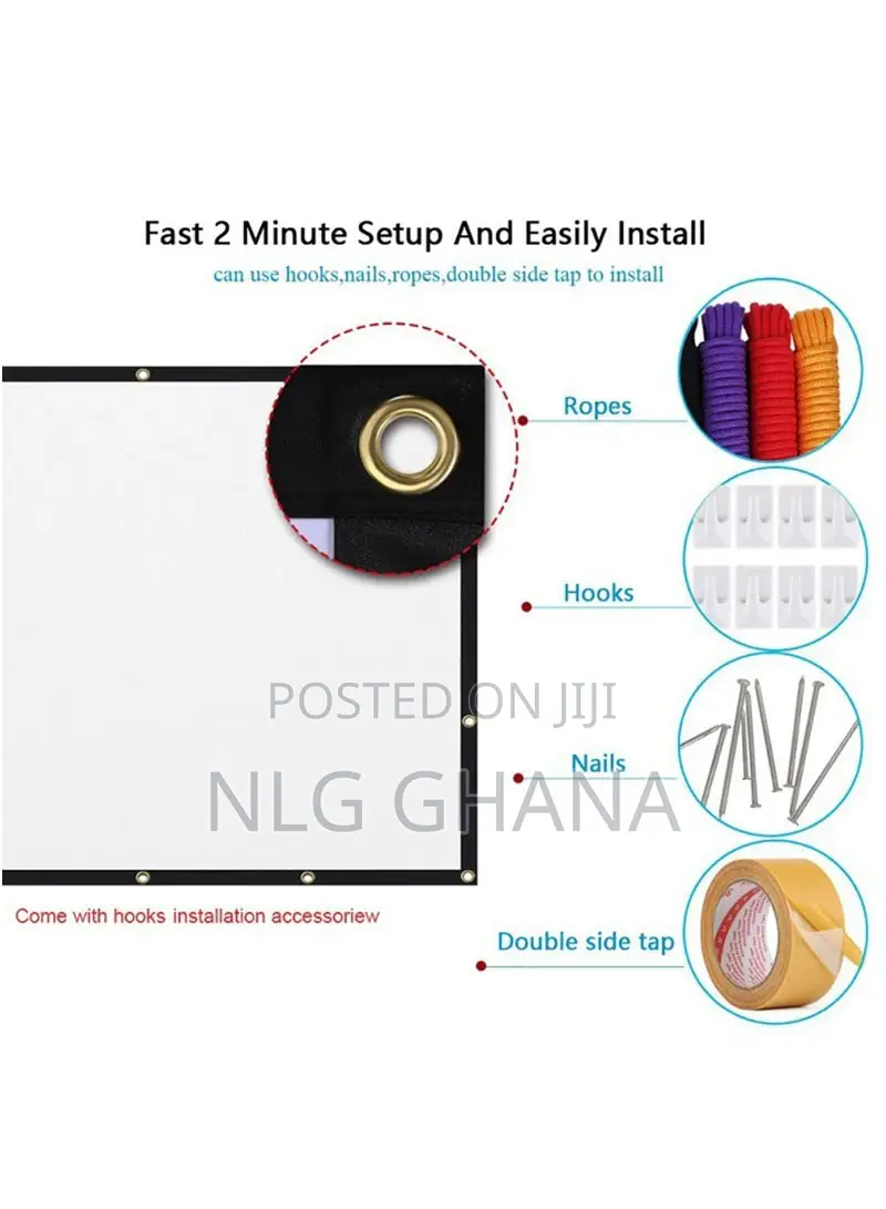 16:9 Folded HD Projector Screen High-Resolution Projection S