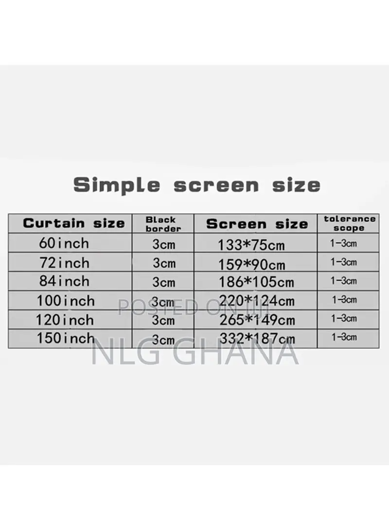 16:9 Folded HD Projector Screen High-Resolution Projection S