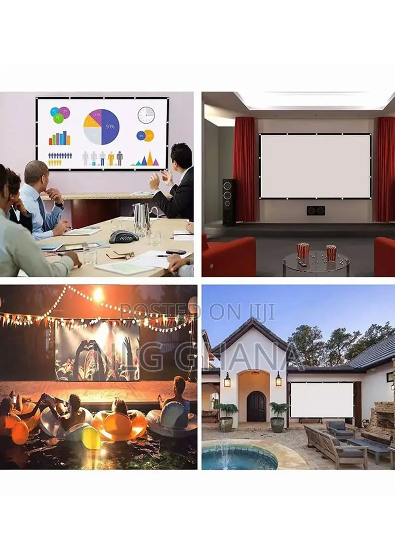 16:9 Folded HD Projector Screen High-Resolution Projection S