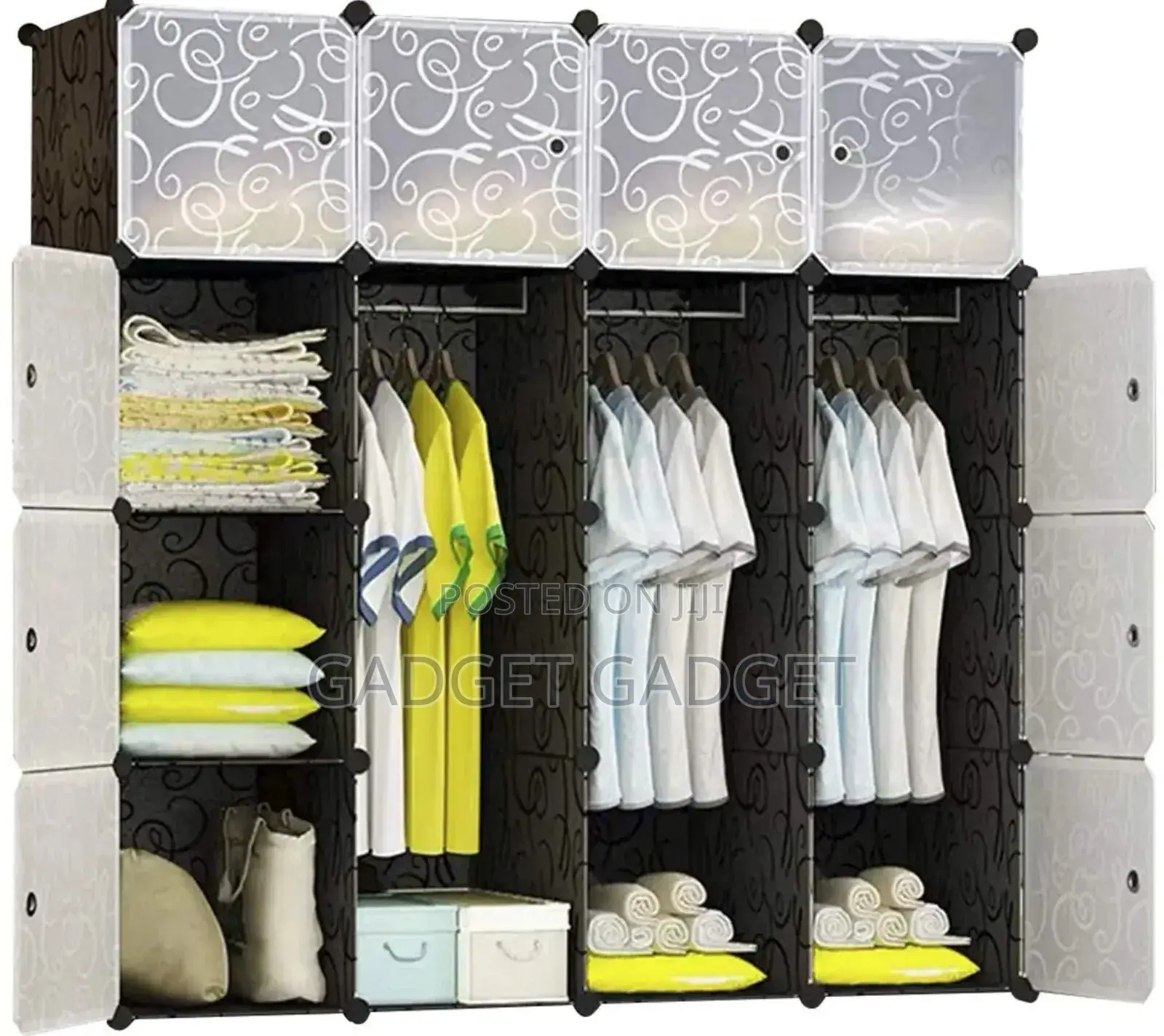 16 Cubes / Stacks Abs Plastic Wardrobe