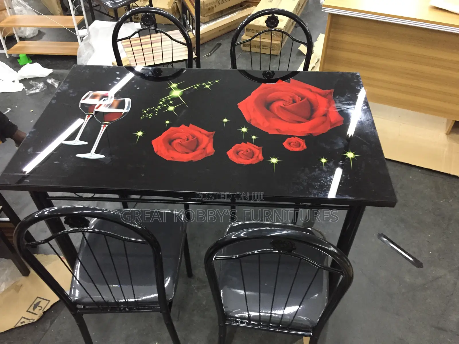Glass Dining Table (1+4)