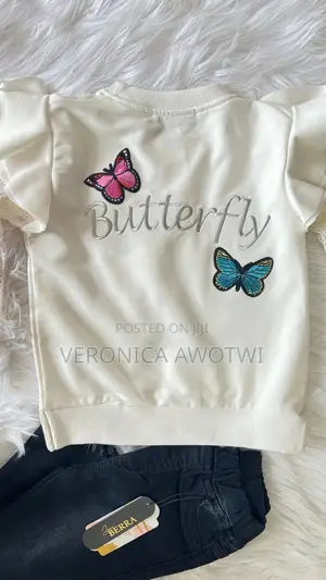 Photo - Beautiful Butterfly Blouse With Matching Jeans