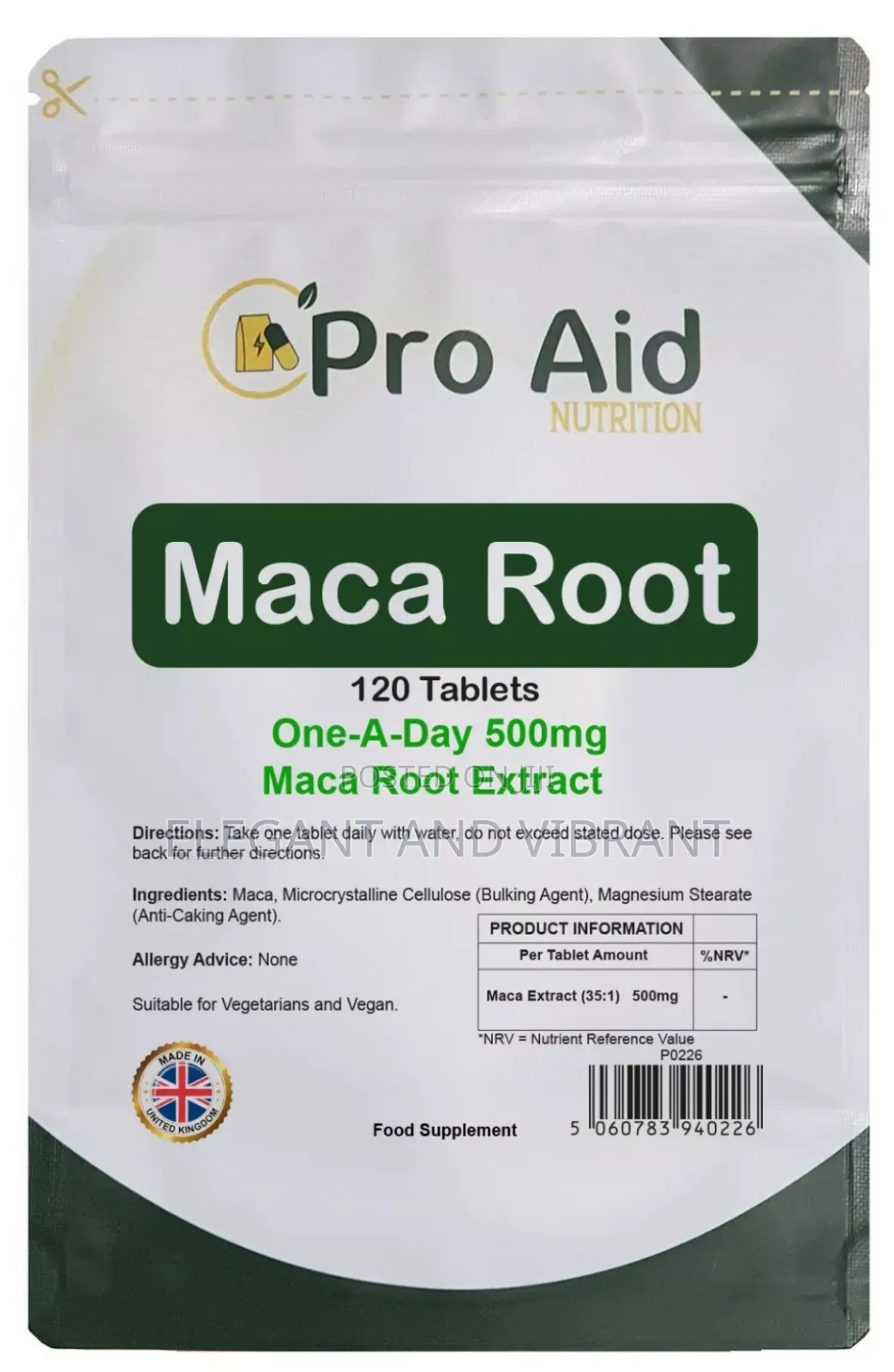 Maca Root 500mg High Strength Herbal Extract - 120 Tablets
